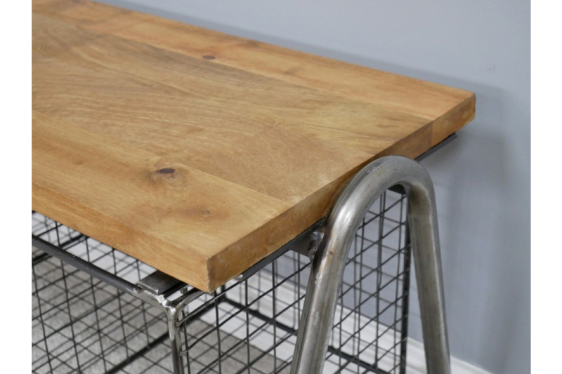 Meshed Industrial Shoe Storage Bench Copperwood Home