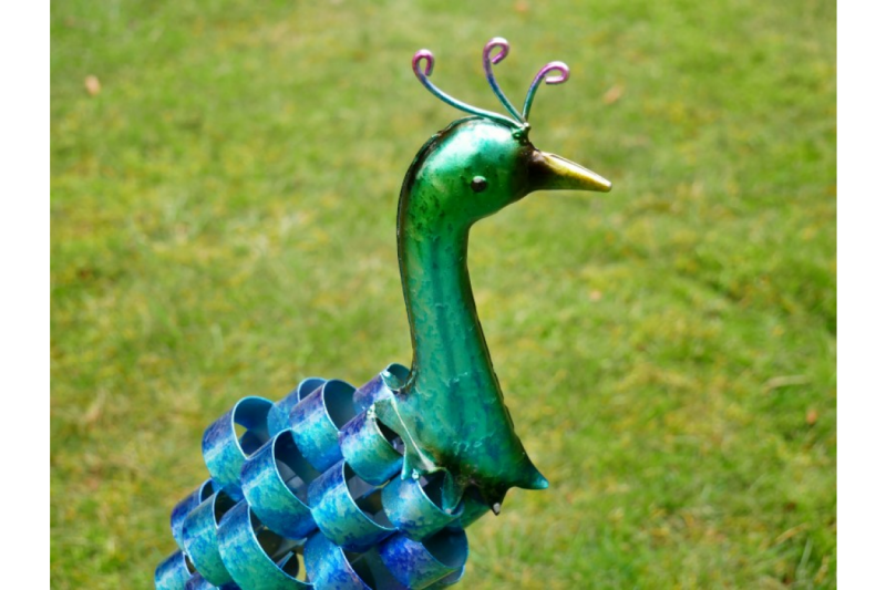 Metal Peacock Garden Ornament Copperwood Home