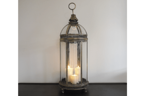 Medium Bronze Traditional Lantern Candle Holder