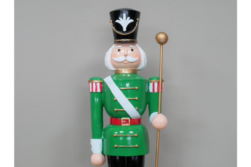 Nutcracker Soldier with Pole Ornament Decoration Copperwood Home